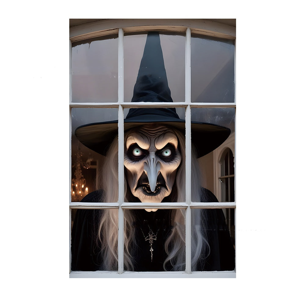 3D Halloween Window Cover – Haunted Witch & Ghost Scene — product image 6