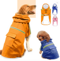 Waterproof Reflective Dog Raincoat – Dark Blue